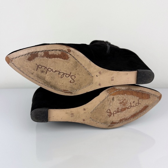 Splendid Women's Platt Pointed Toe Wedge Heel Booties Black Size 8.5 - Picture 9 of 12